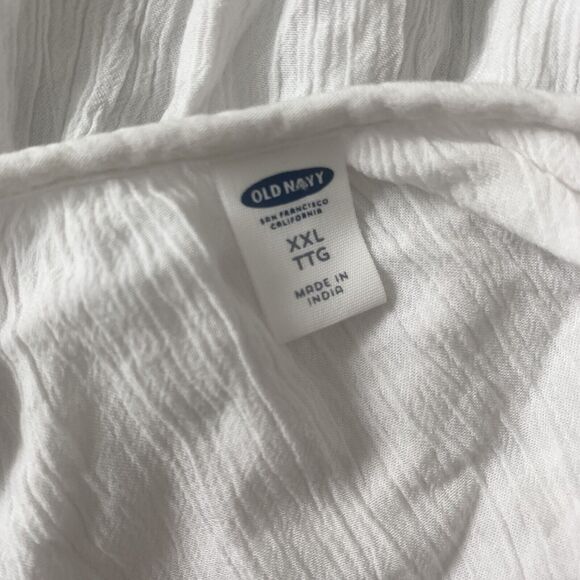 Old Navy Women's Peasant Blouse Size XXL Embroidered Geometric Boho 100% Rayon - Picture 3 of 9